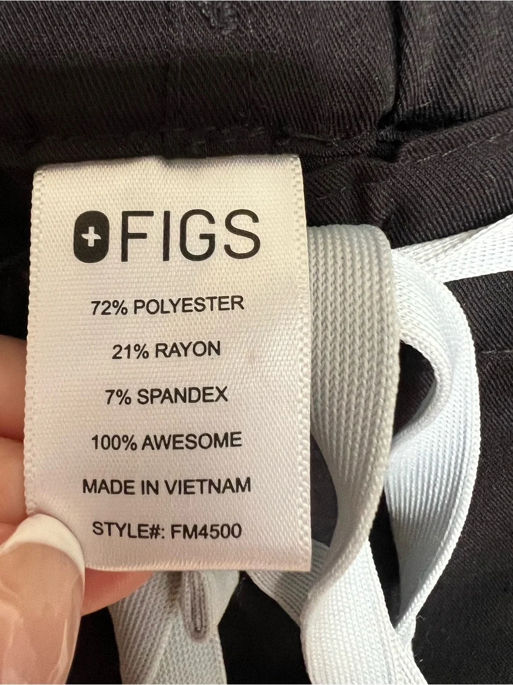 Figs Pisco Straight-Leg Scrub Pant FM4500 Black Size XL
